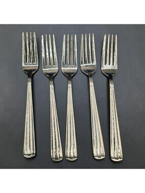 Wallace Centennial 18/10 Korea Set Of 5 Vintage Dinner Forks